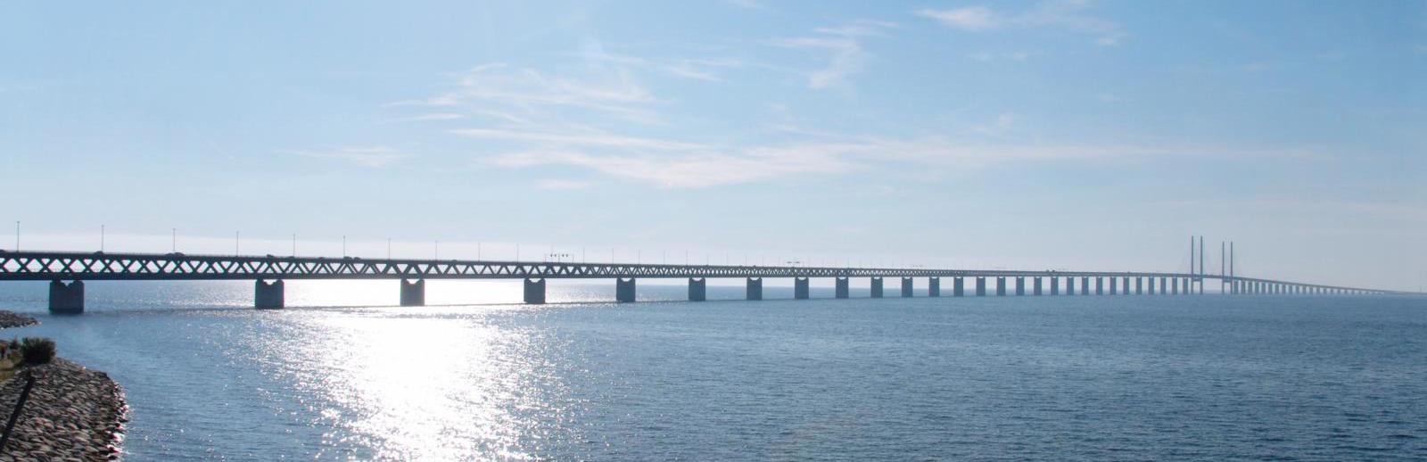 Oresund bridge connecting Sweden and Denmark